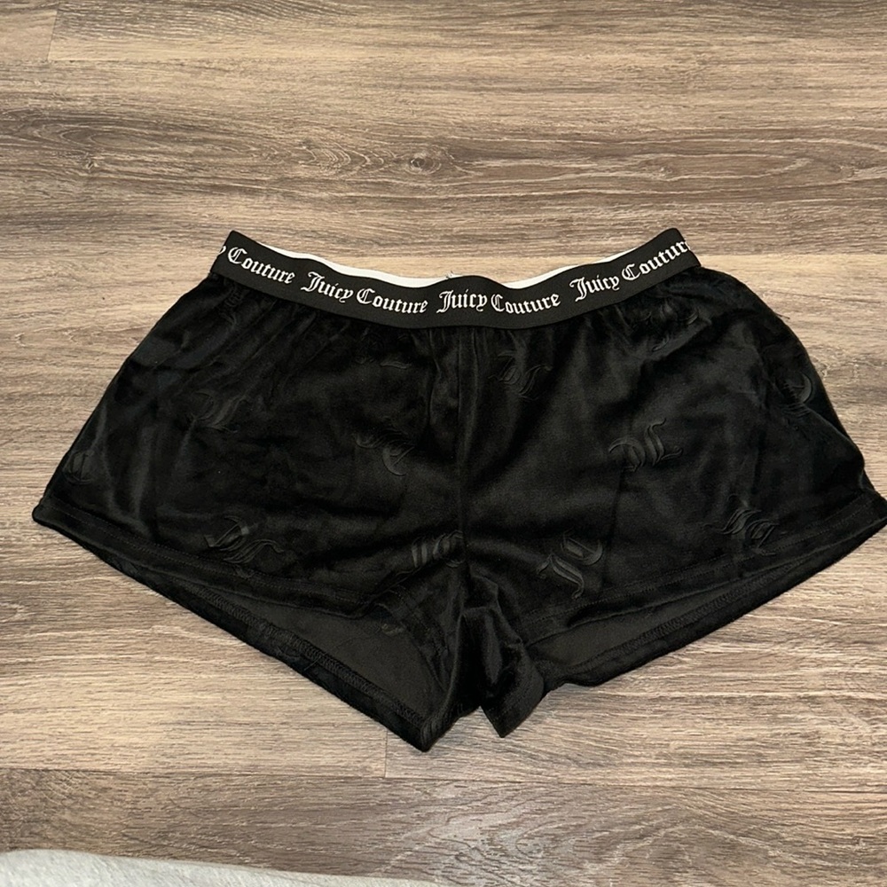 Black Velvet Juicy Couture Shorts